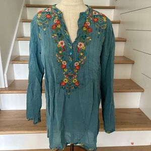 Embroidered Johnny Was shirt